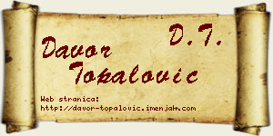 Davor Topalović vizit kartica
